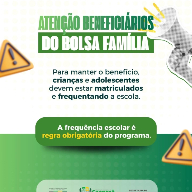 Prefeitura de Caaporã alerta sobre regras para manter Bolsa Família
