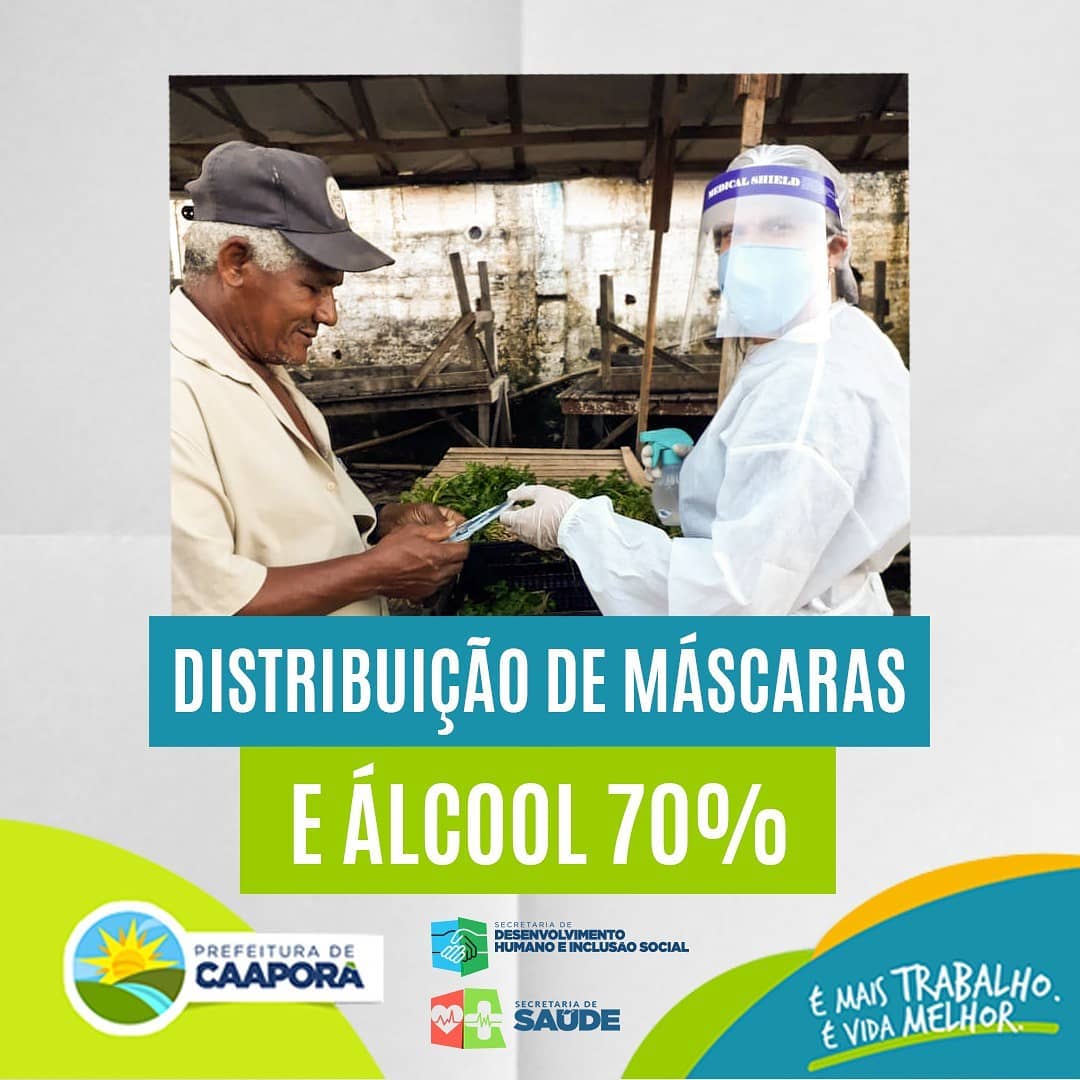 Secretarias de Saúde e Desenvolvimento Humano e Inclusão Social realizam distribuição de máscaras de proteção facial