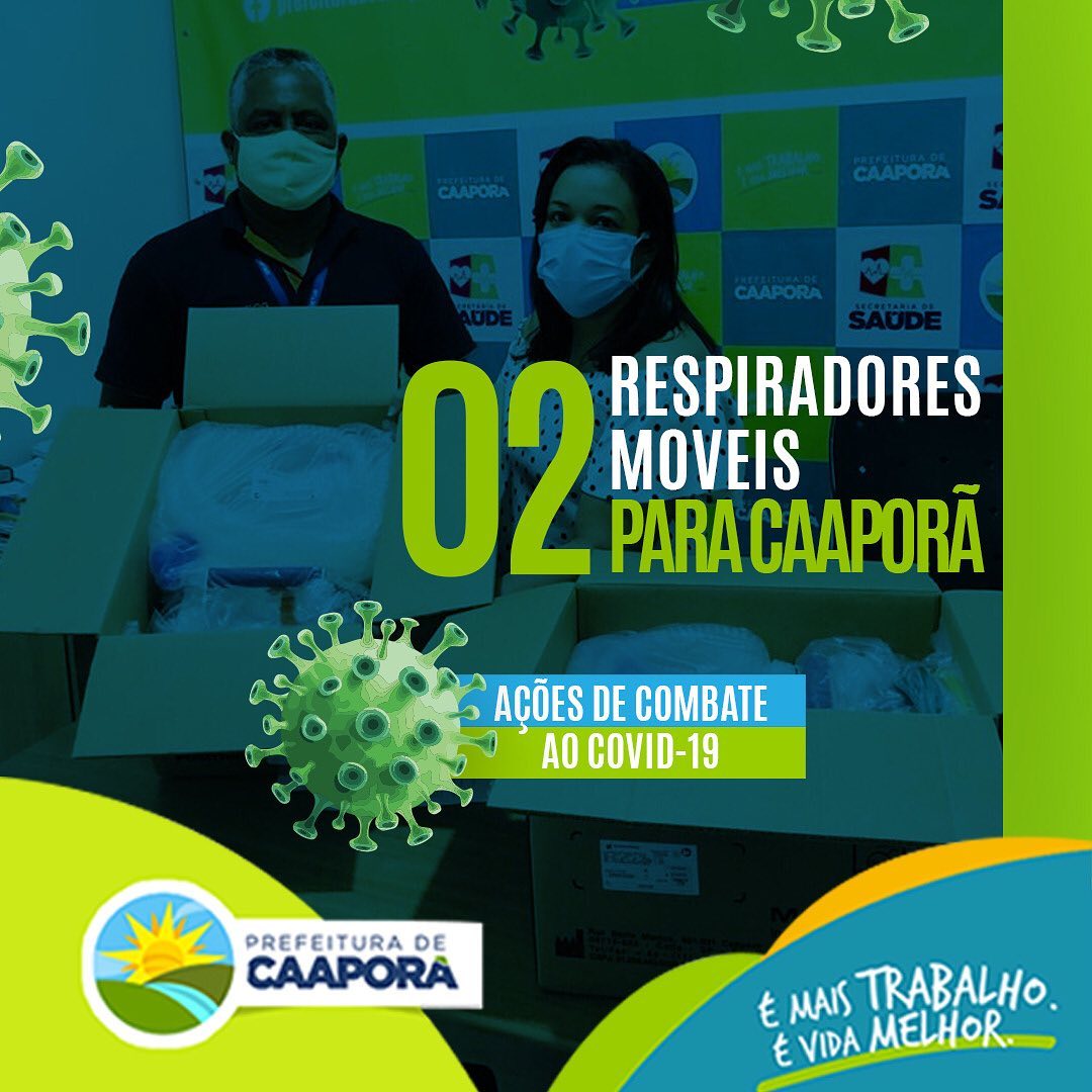 Prefeitura de Caaporã adquire dois respiradores móveis para tratamento de pacientes