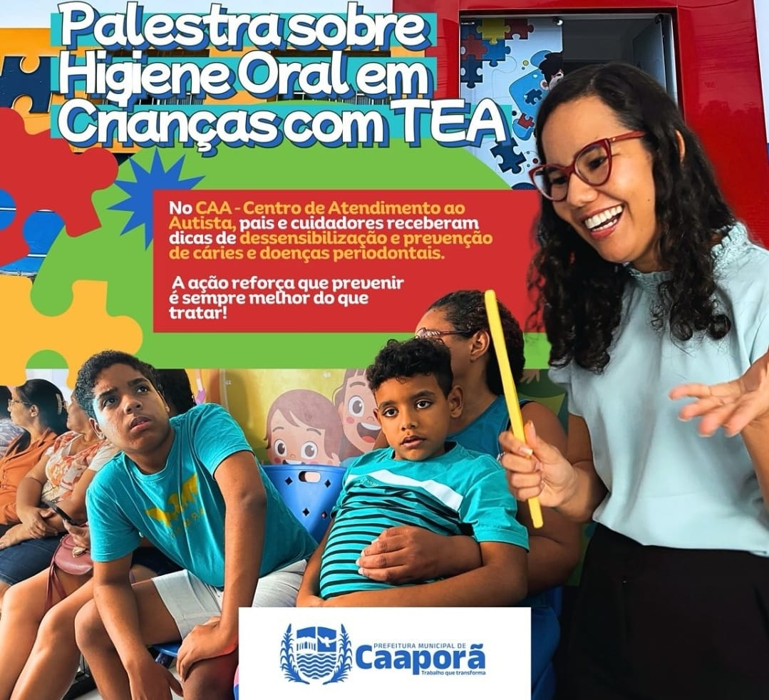 CAA de Caaporã promove palestra sobre higiene oral para crianças com TEA