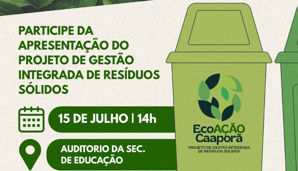 Prefeitura de Caaporã promove apresentação do projeto de Gestão Integrada de Resíduos Sólidos