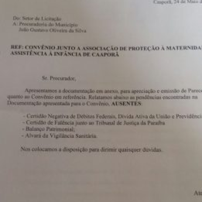 Prefeitura de Caaporã comprova que realiza mensalmente repasse ao Hospital Ana Virgínia