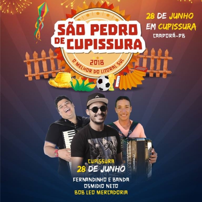 Após sucesso de São João de Caaporã, Prefeitura realiza o São Pedro em Cupissura nesta quinta (28)