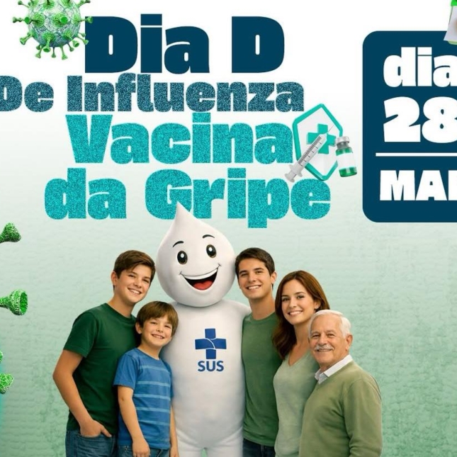 Dia D de vacinação contra influenza acontece neste sábado 