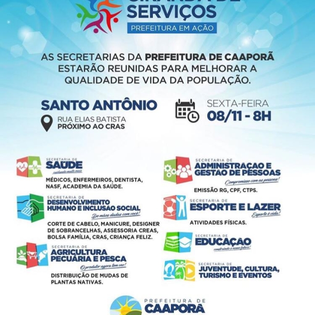 Prefeitura de Caaporã realiza Ciranda de Serviços no Santo Antônio nesta sexta (08/11)