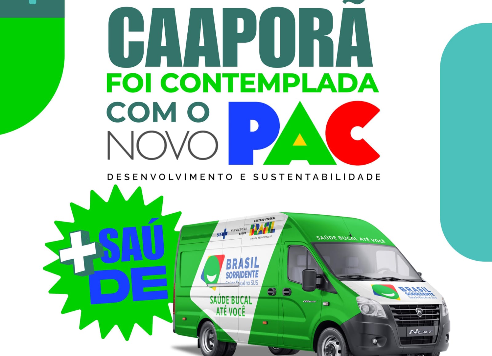 PAC Seleções 2025: Caaporã é contemplada com Unidade Odontológica Móvel