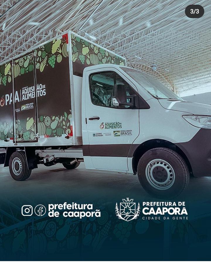 VEÍCULO DO PROGRAMA PAA É ENTREGUE