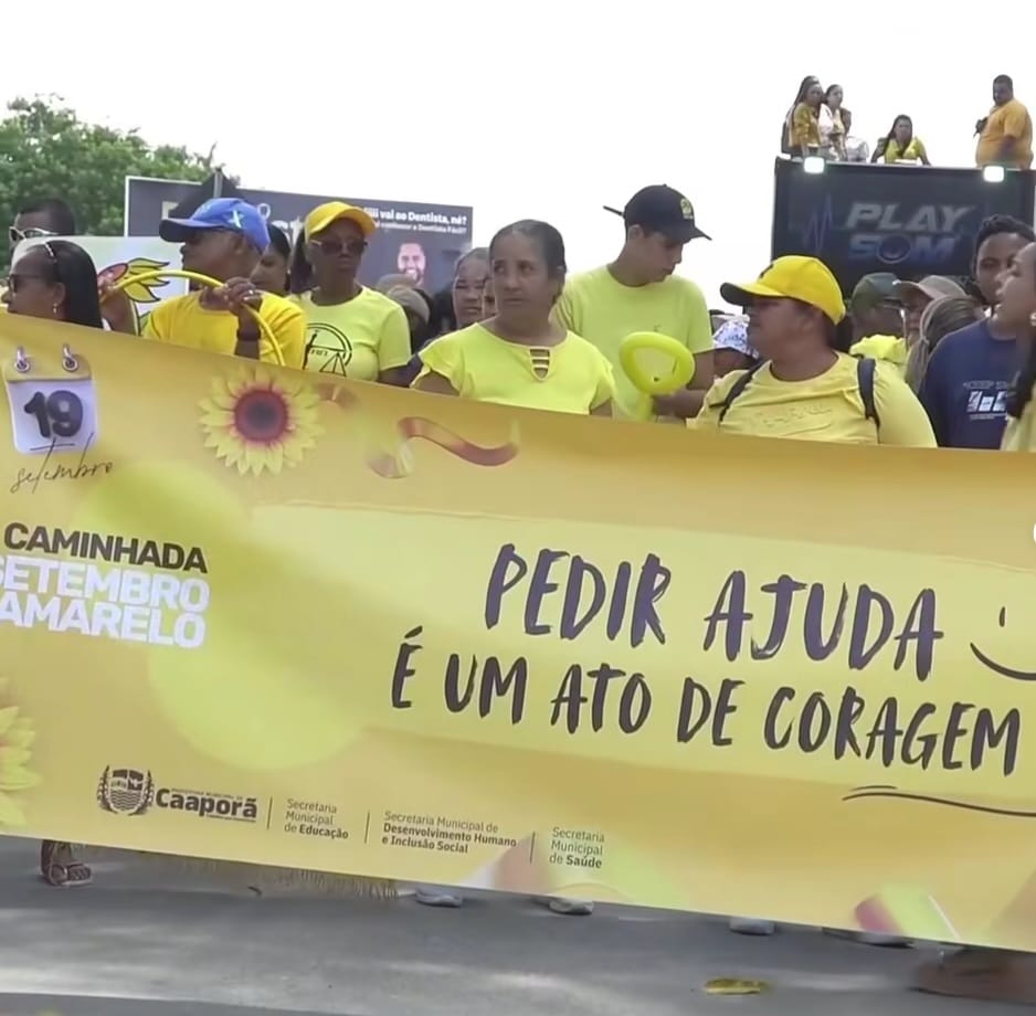 Caaporã realiza Caminhada do Setembro Amarelo em defesa da vida e da saúde mental
