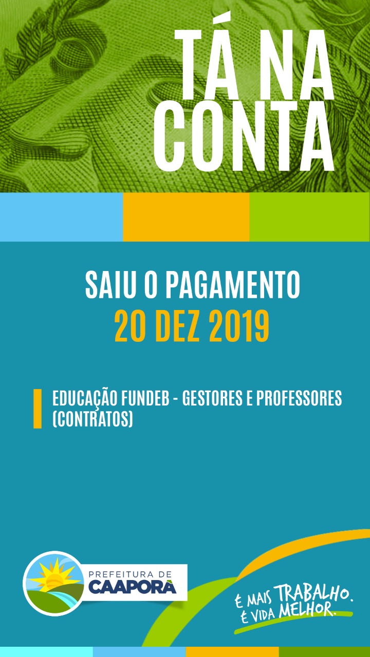 TABELA DE PAGAMENTOS (20/12/2019)